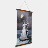 Poe en Annabel Lee Dansen door het Zee Hangend Wandkleed (Gebogen)