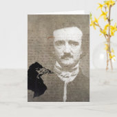 Poe en de Digitale Kunst van Grunge van de Raaf, Kaart (Gele Bloem)