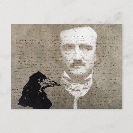 PoE en Raven Grunge Digital Art Briefkaart (Voorkant)