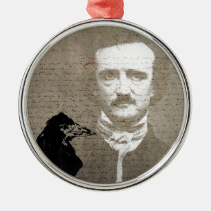 PoE en Raven Grunge Digital Art Metalen Ornament