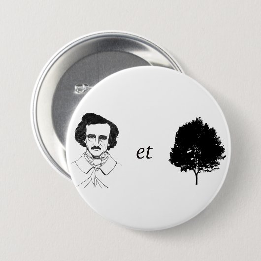 Poe-et-Tree-Button Ronde Button 7,6 Cm (Voorkant /achterkant)