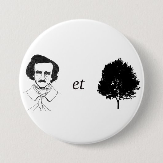 Poe-et-Tree-Button Ronde Button 7,6 Cm (Voorkant)