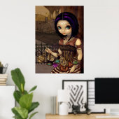 Poe - gothic steampunk victorian - Art Print (Thuiskantoor)