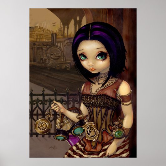 Poe - gothic steampunk victorian - Art Print (Voorkant)