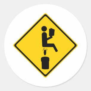 Poe in Bucket Ronde Sticker