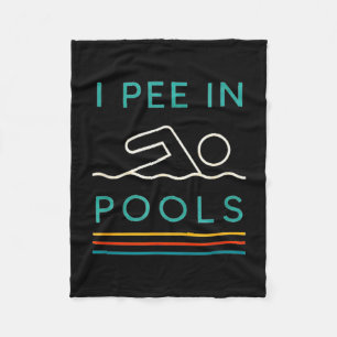 Poe in zwembaden grappig sarcastisch vakantie zome fleece deken