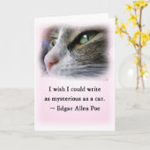 Poe Kat Kaart (Gele Bloem)