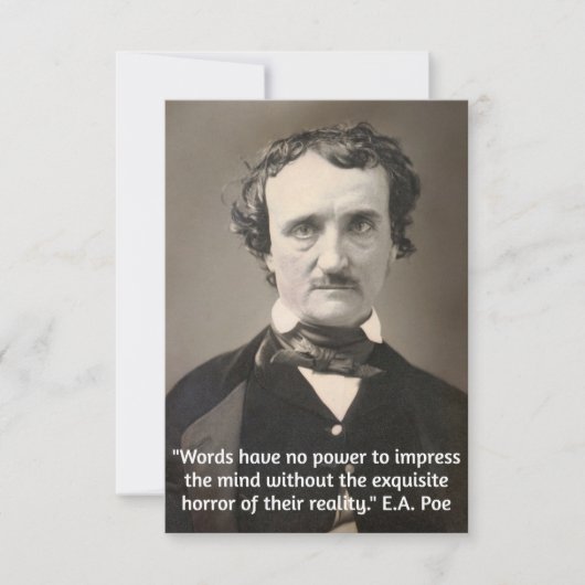 Poe over de kracht van woorden kaart (Voorkant)