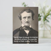 Poe over de kracht van woorden kaart (Staand voorkant)