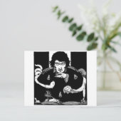 Poe Portrait Briefkaart (Staand voorkant)