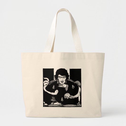 Poe Portrait Grote Tote Bag (Voorkant)