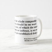 Poe Quote over het schrijven van korte artikelen Koffiemok (Voorkant rechts)