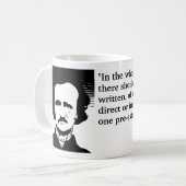 Poe Quote over het schrijven van korte artikelen Koffiemok (Voorkant links)