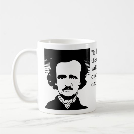 Poe Quote over het schrijven van korte artikelen Koffiemok (Links)