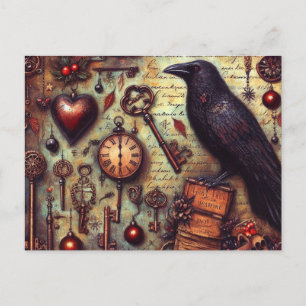 Poe Raven Collage Briefkaart