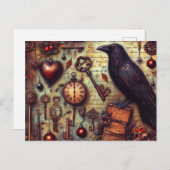 Poe Raven Collage Briefkaart (Voorkant / Achterkant)