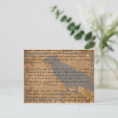 Poe Raven Gothic Briefkaart (Staand voorkant)