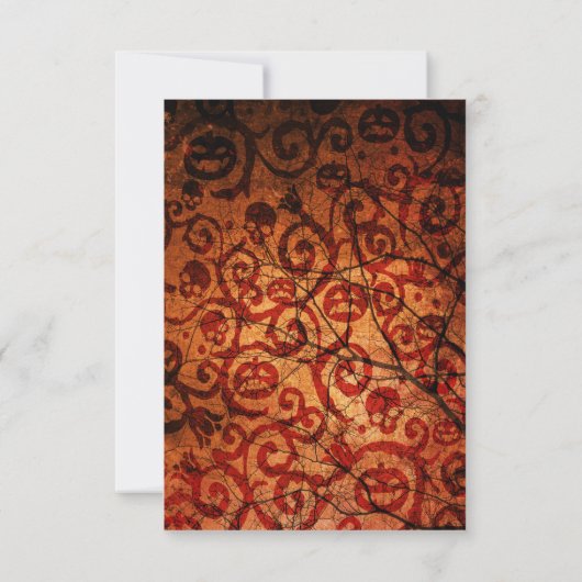 Poe Raven Halloween Uitnodiging (Achterkant)