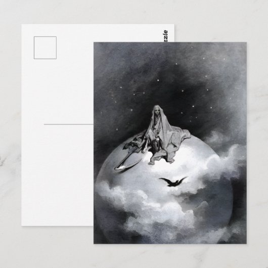 Poe Raven Illustratie van Gustave Dore Briefkaart (Voorkant / Achterkant)