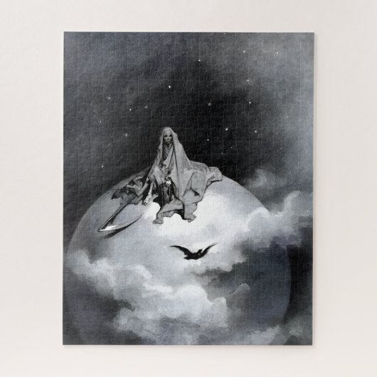 Poe Raven Illustratie van Gustave Dore Legpuzzel (Verticaal)