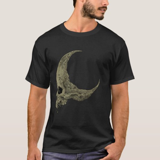 Poe Raven Schedel Maan Halloween Gothic Vrouwen T T-shirt (Voorkant)