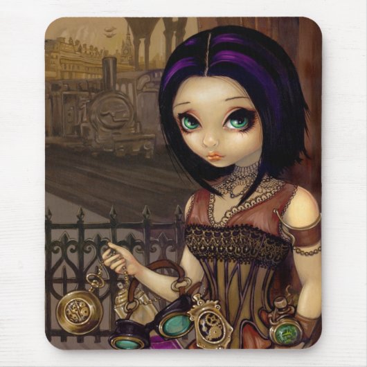 Poe - steampunk fairy Mousepad Muismat (Voorkant)