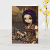 "Poe" Wenskaart Kaart (Gele Bloem)