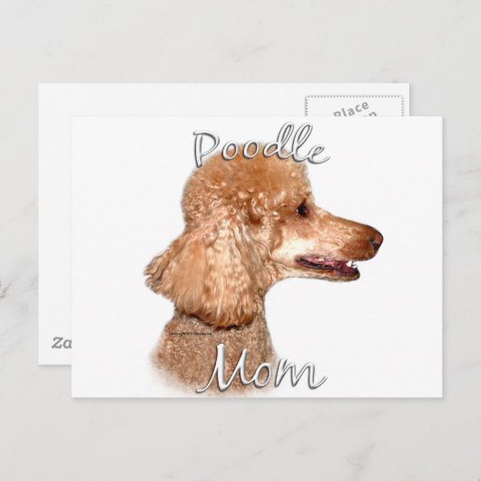 Poedel (abrikoos) Mam 2 Briefkaart (Voorkant / Achterkant)