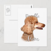 Poedel (abrikoos) Mam 2 Briefkaart (Voorkant / Achterkant)
