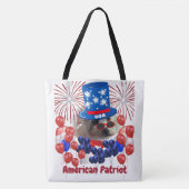 Poedel Amerikaanse Patriot Canvas tas (Voorkant)