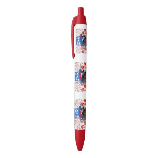 Poedel Amerikaanse Patriot Schrijven Pen (Top (Verticaal))