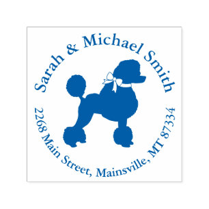 Poedel Baby shower blauw Zelfinktende Stempel