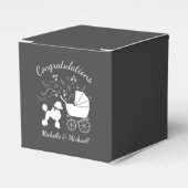 Poedel Baby shower Puppy Bedankdoosjes (Voorkant Zijde)
