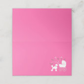 Poedel Baby shower Roze Plaatskaartje (Buitenkant ongevouwen)