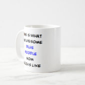 poedel, blauw, mam, geweldige koffiemok (Voorkant links)