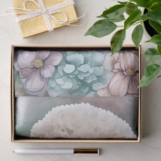 poedel bloemenhond tissuepapier (Geschenk)