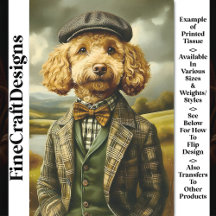 Poedel Boer Portret In Landschap CG6 Decoupage