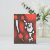 poedel briefkaart (Staand voorkant)