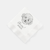 Poedel Cheers Hond Custom Cocktail servet (Hoek)