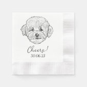 Poedel Cheers Hond Custom Cocktail servet (Voorkant)