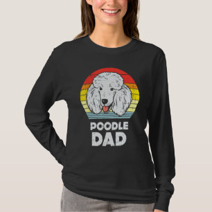 Poedel Dad Sunset Retro Dier Huisdier Hondenliefhe T-shirt