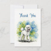 Poedel Dank u opmerking Bedankkaart (Voorkant)