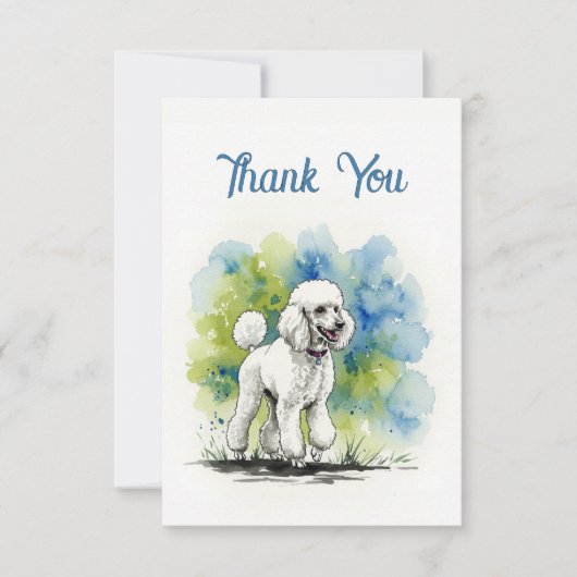 Poedel Dank u opmerking Bedankkaart (Voorkant)