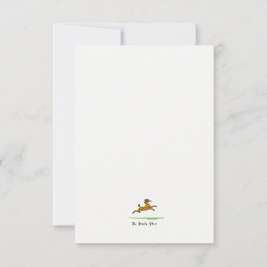 Poedel Dank u opmerking Bedankkaart (Achterkant)