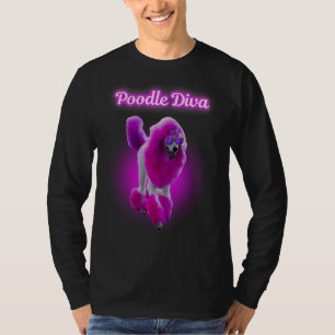 Poedel Diva Roze Haar Zonnebril T-shirt