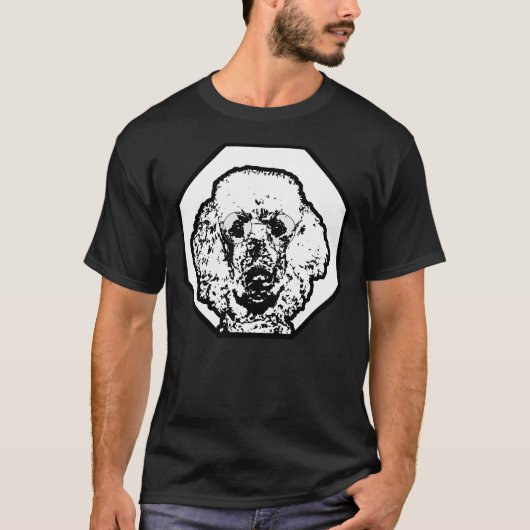 Poedel dragen bril slimme intellectuele hond bree t-shirt (Voorkant)