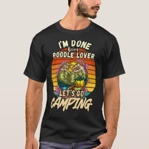 Poedel en Camping Design Classic Retro Co T-shirt