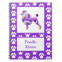 Poedel Frans Leuke Hond Silhouet Paw Paarse PY&B
