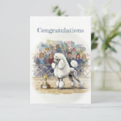 Poedel Gefeliciteerd Opmerking Kaart (Staand voorkant)