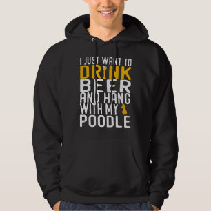 Poedel Grappige Hond Bier Liefhebbers Gift Hoodie